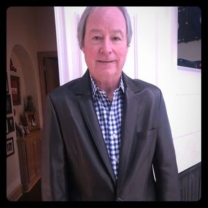 Solsona black leather sports jacket. Size 44 US